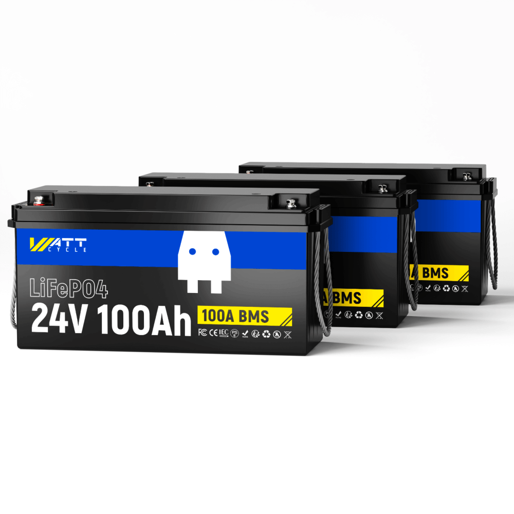 3 шт. акумуляторів WattCycle 24V 100Ah глибокого розряду LiFePO4