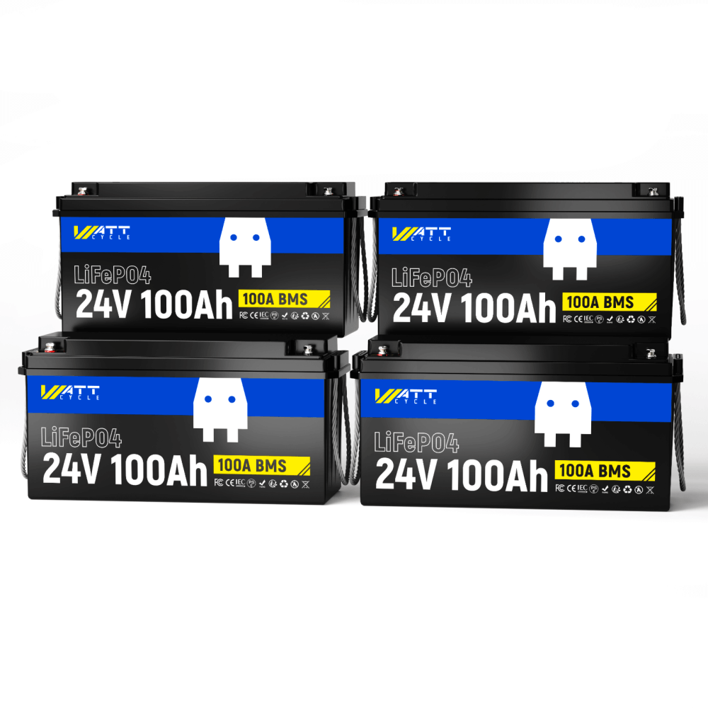4 шт. акумуляторів WattCycle 24V 100Ah глибокого розряду LiFePO4