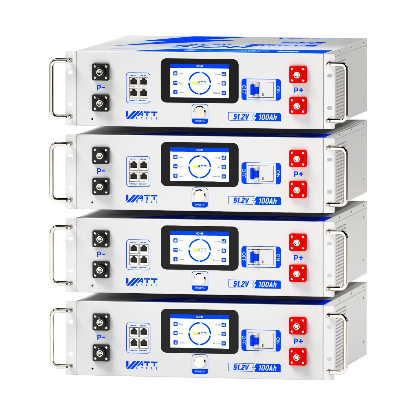 WattCycle 48V LiFePO4 Aкумулятор 100Ah, 5kWh джерело безперебійного живлення