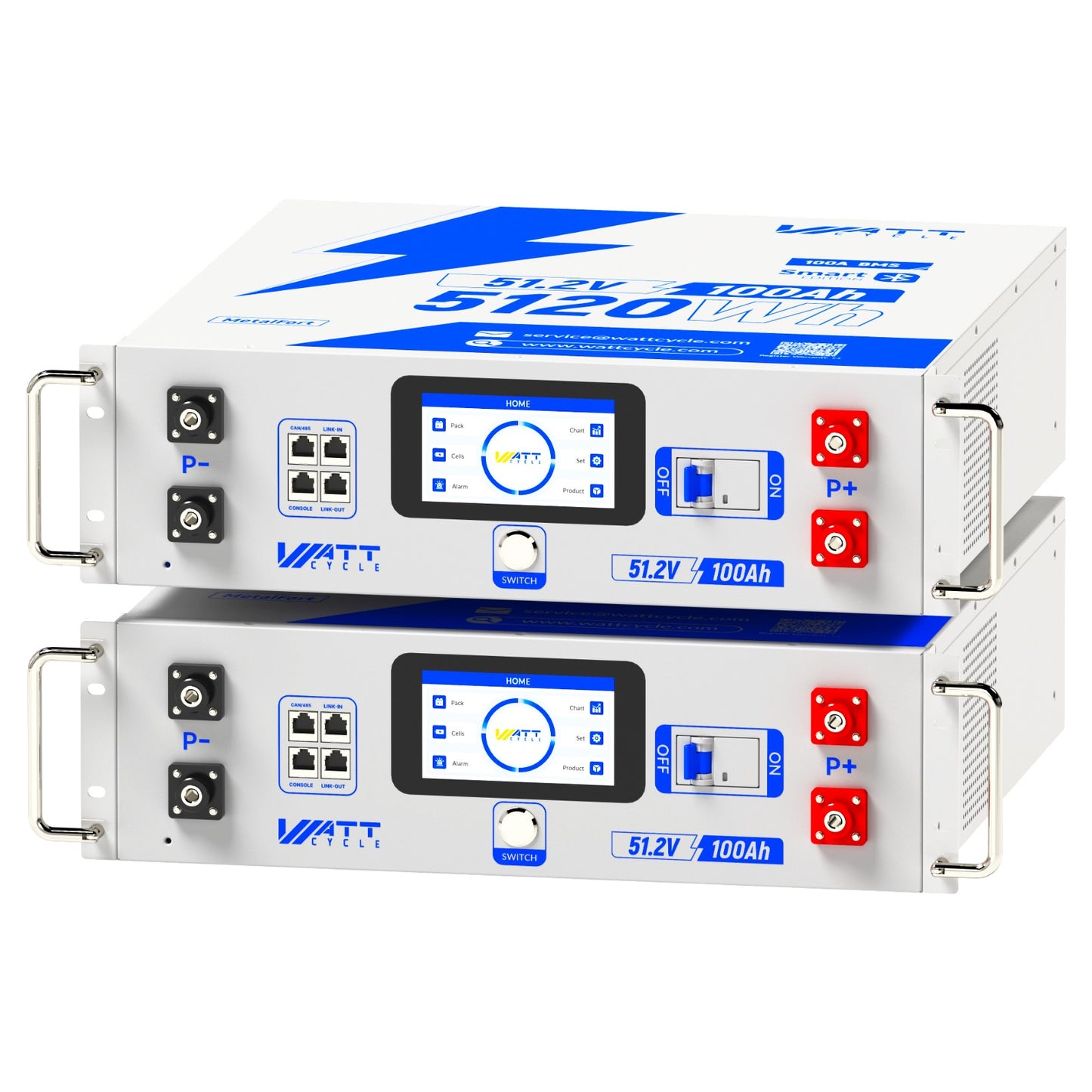 WattCycle 48V LiFePO4 Aкумулятор 100Ah, 5kWh джерело безперебійного живлення