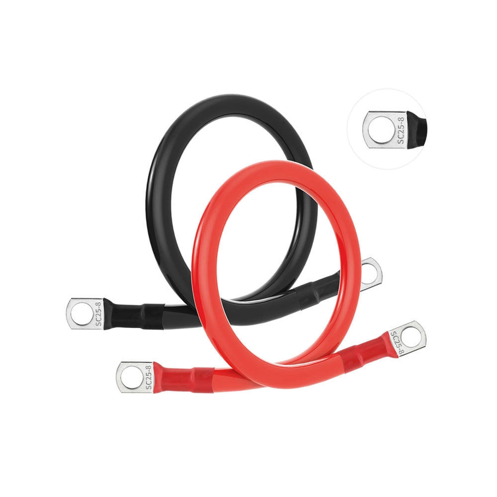 Комплект кабелів для під'єднання акумуляторних батарей із клемами М8, 300 мм