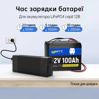 Швидке заряджання зарядного пристрою WattCycle 14,6В 20А LiFePO4