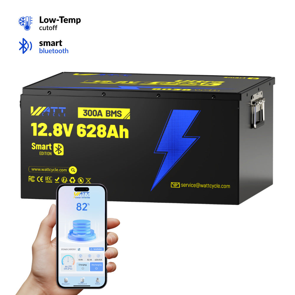 WattCycle 12V 628Ah Ultra Bluetooth LiFePO4 акумулятор