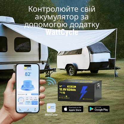 WattCycle 12V 628Ah Ultra Bluetooth LiFePO4 акумулятор