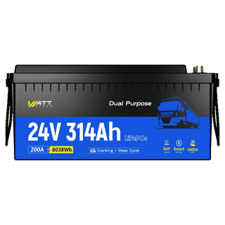 WattCycle 24V 314Ah Акумулятор для Вантажівки з Підігрівом і Bluetooth