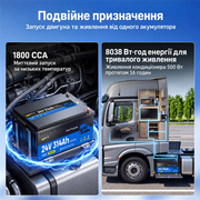 WattCycle 24V 314Ah Акумулятор для Вантажівки з Підігрівом і Bluetooth