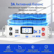 WattCycle 48V LiFePO4 Aкумулятор 100Ah, 5kWh джерело безперебійного живлення