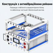 Акумуляторна стійка WattCycle з антивібраційною конструкцією для LiFePO4 батареї