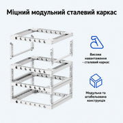 Модульна акумуляторна стійка WattCycle для 2 LiFePO4 акумуляторів 51.2V 100Ah
