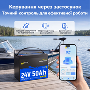 WattCycle LiFePO4 Акумулятор 24V 50Ah з Bluetooth