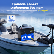 WattCycle LiFePO4 Акумулятор 24V 50Ah з Bluetooth