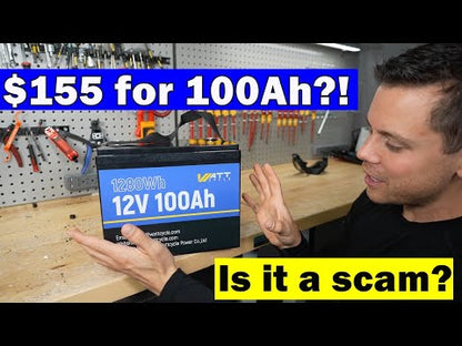 [👍Найкраща рекомендація] WattCycle 12V 100Ah LiFePO4 акумулятор