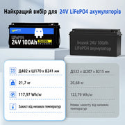 WattCycle 24V 100Ah LiFePO4 акумулятор